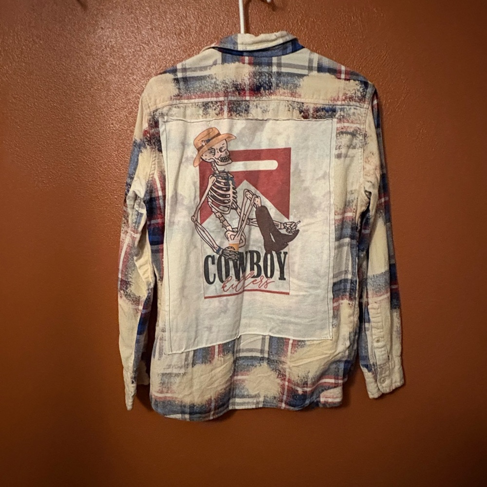Cowboy Graphic Plaid Shirt